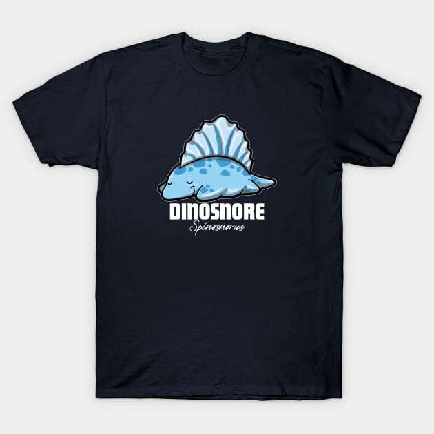 Dinosnore - Sleeping Spinosnorus T-Shirt by DinoMart